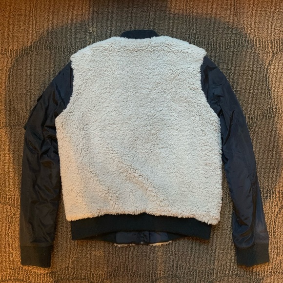LEVI’S - Sherpa Varsity jacket Blue Grey, S - Picture 6 of 8